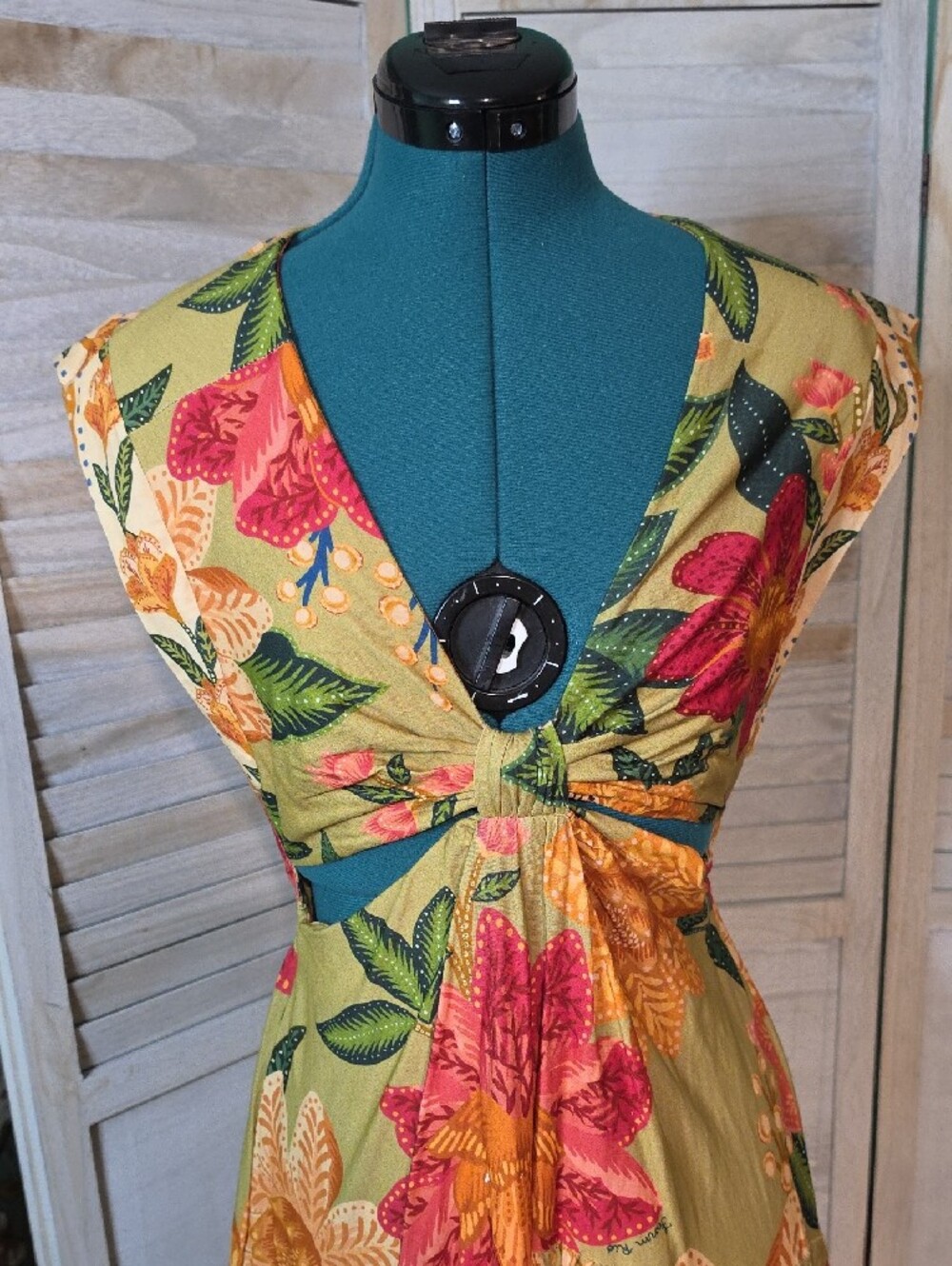 FARM Rio Brazil Arara Em Flor Floral Cutout Maxi Dress Medium - Picture 4 of 7